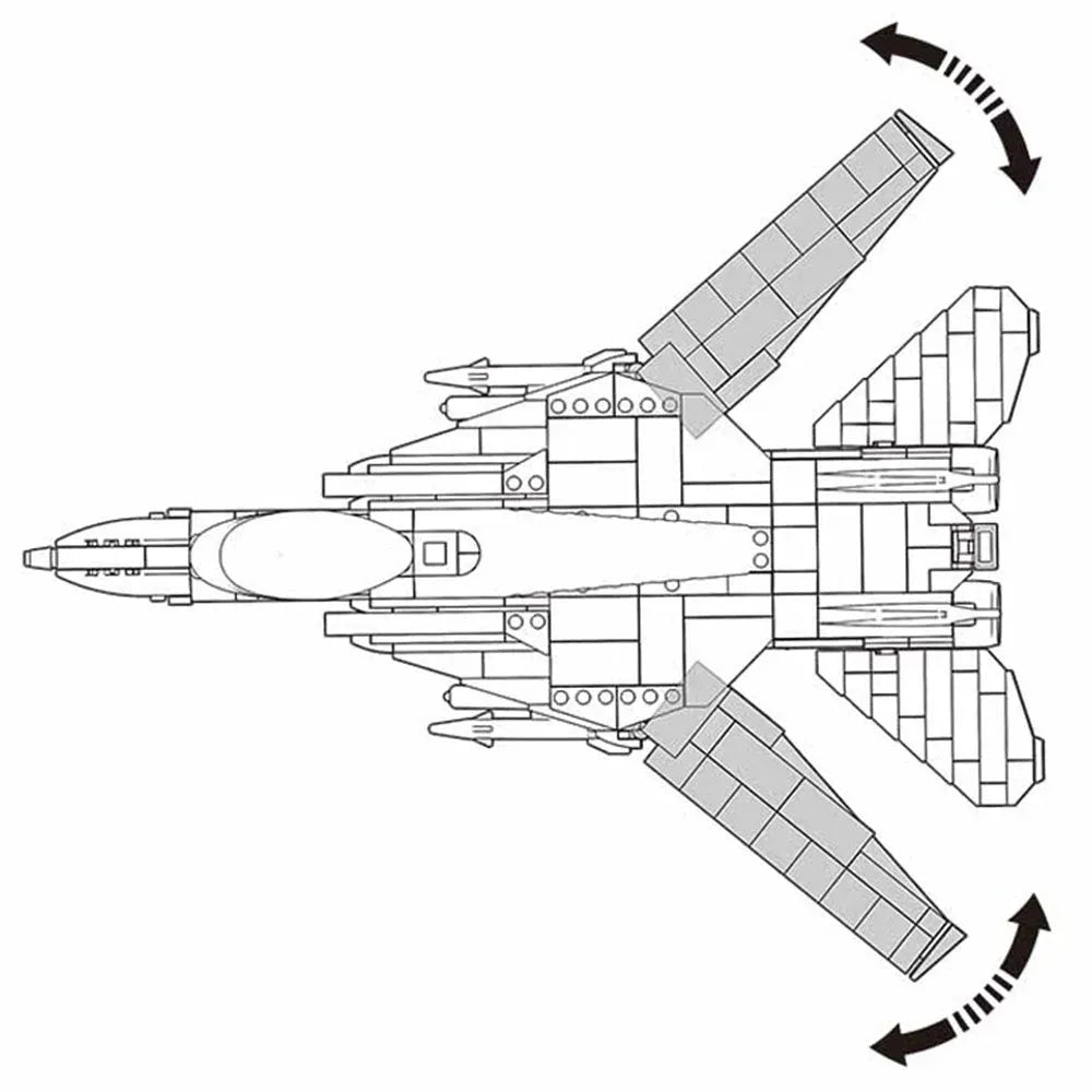 Sluban Bausteinset Modern Jet Fighter M38-B0755 - ASMC
