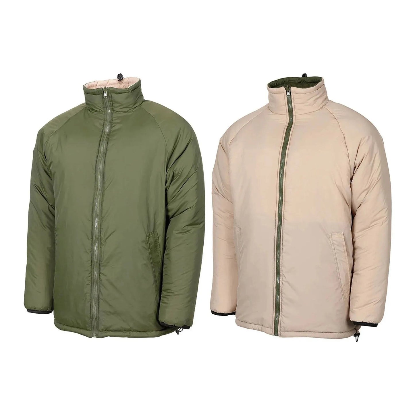 Britische Thermojacke wendbar oliv khaki