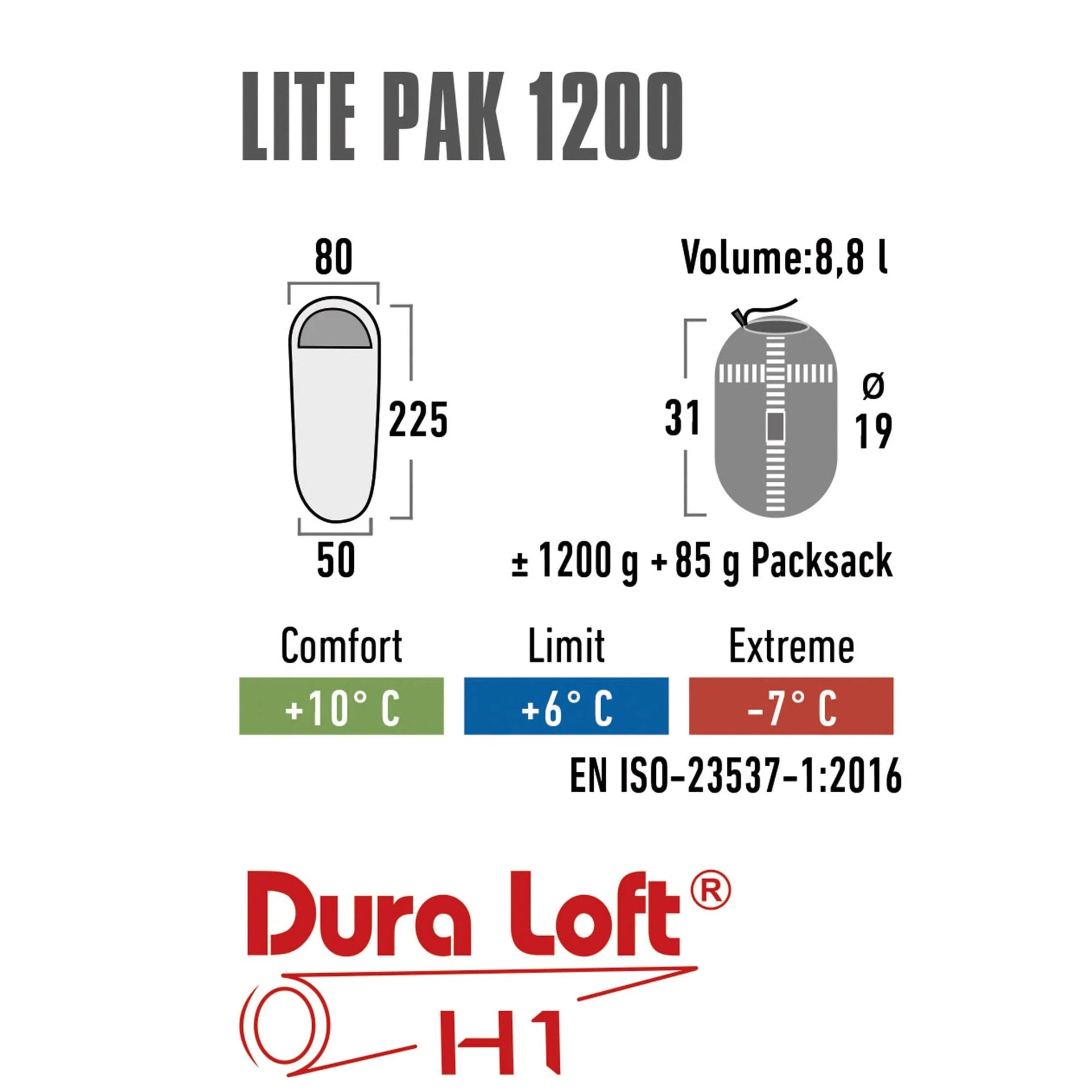 Mumienschlafsack Lite Pak 1200