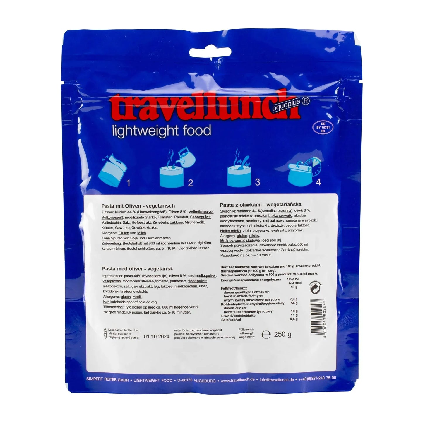 Travellunch Pasta mit Oliven vegetarisch 2er Packung - ASMC