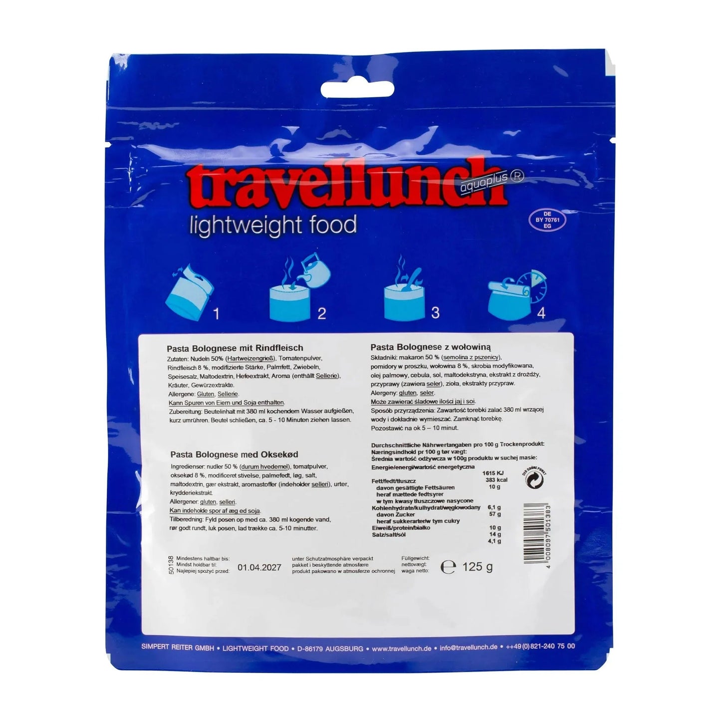 Pasta Bolognese mit Rindfleisch 1er Packung