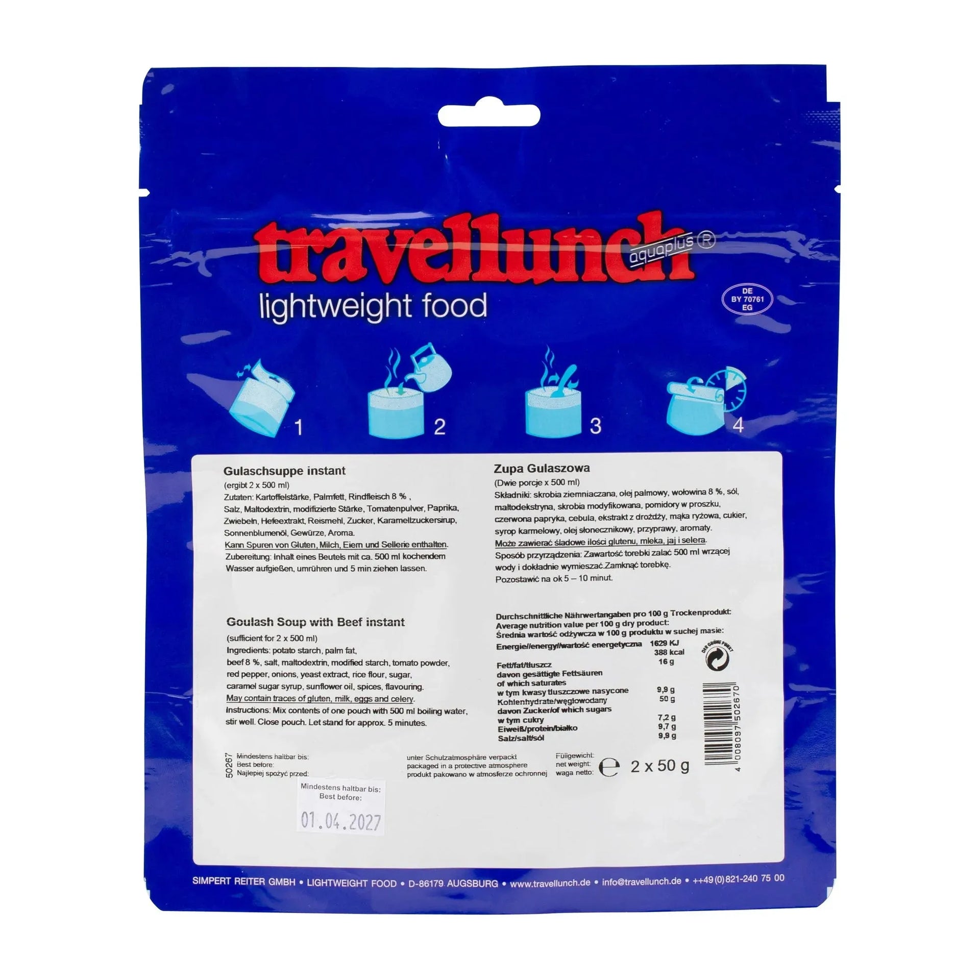 Travellunch Gulaschsuppe Instant - ASMC