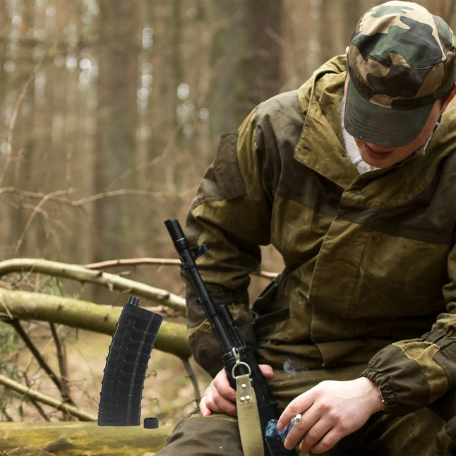 Flachmann AR-Magazin schwarz