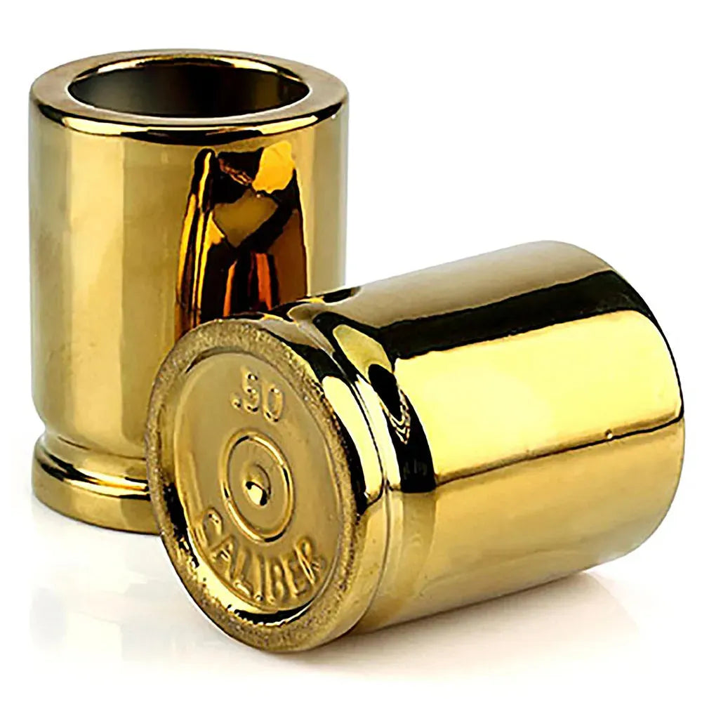 Caliber Gourmet Shotgläser 50 Caliber goldfarben 2er Set - ASMC