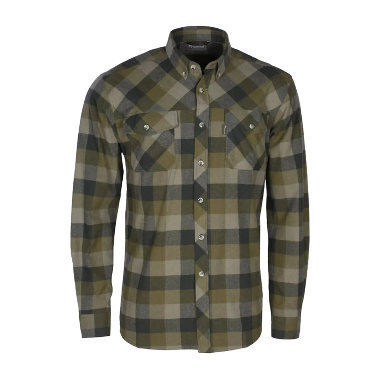 Pinewood Pinewood Hemd Lumbo oliv suede brown - ASMC