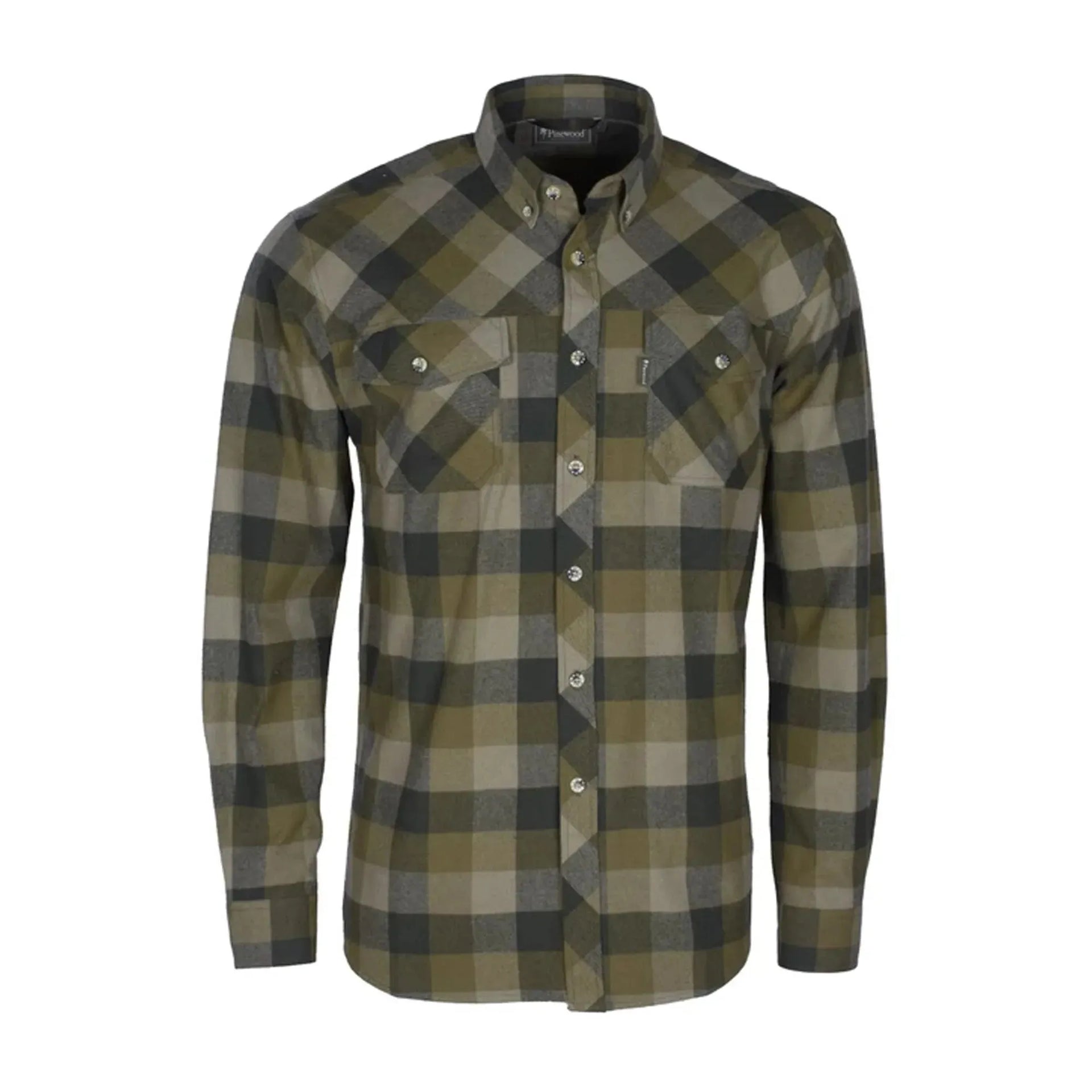 Pinewood Pinewood Hemd Lumbo oliv suede brown - ASMC
