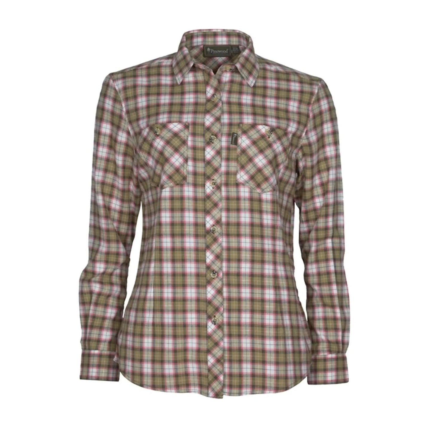 Flanellbluse Felicia grün weiß Frauen