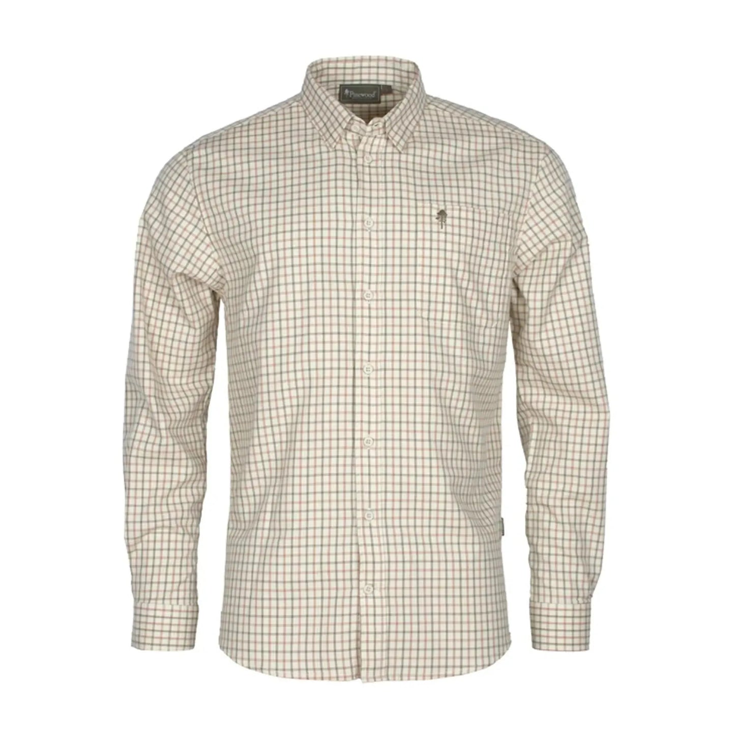 Langarmhemd Nydala Grouse offwhite grün