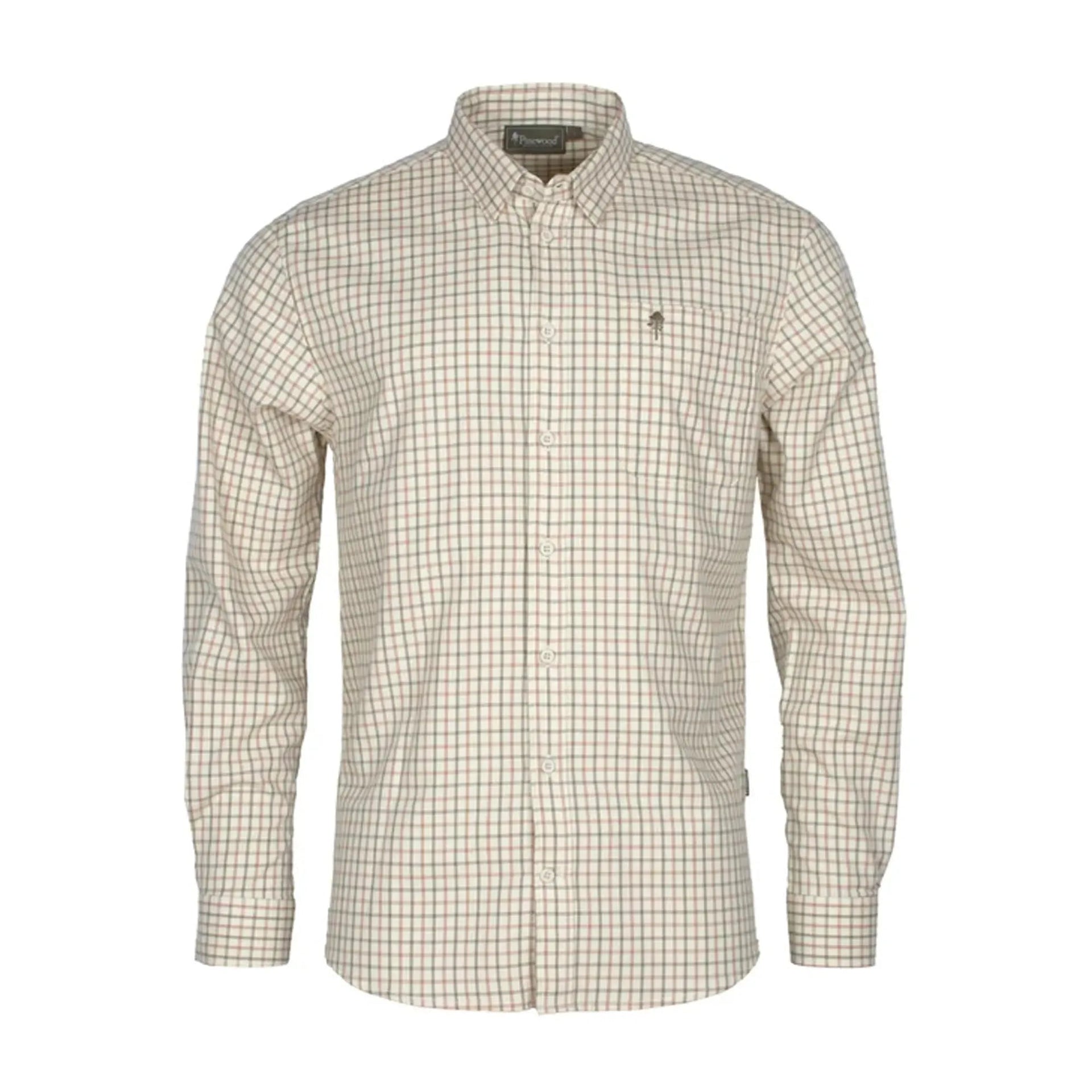 Langarmhemd Nydala Grouse offwhite grün