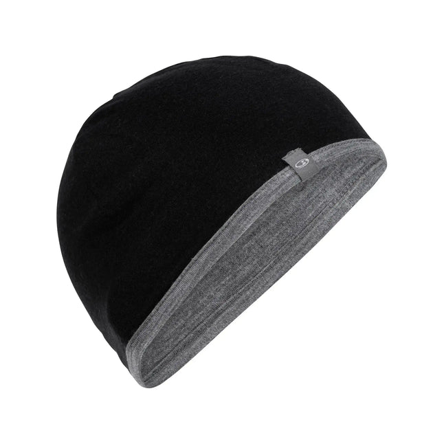 icebreaker-muetze-pocket-hat-schwarz-gritstone-heather-ansicht-1