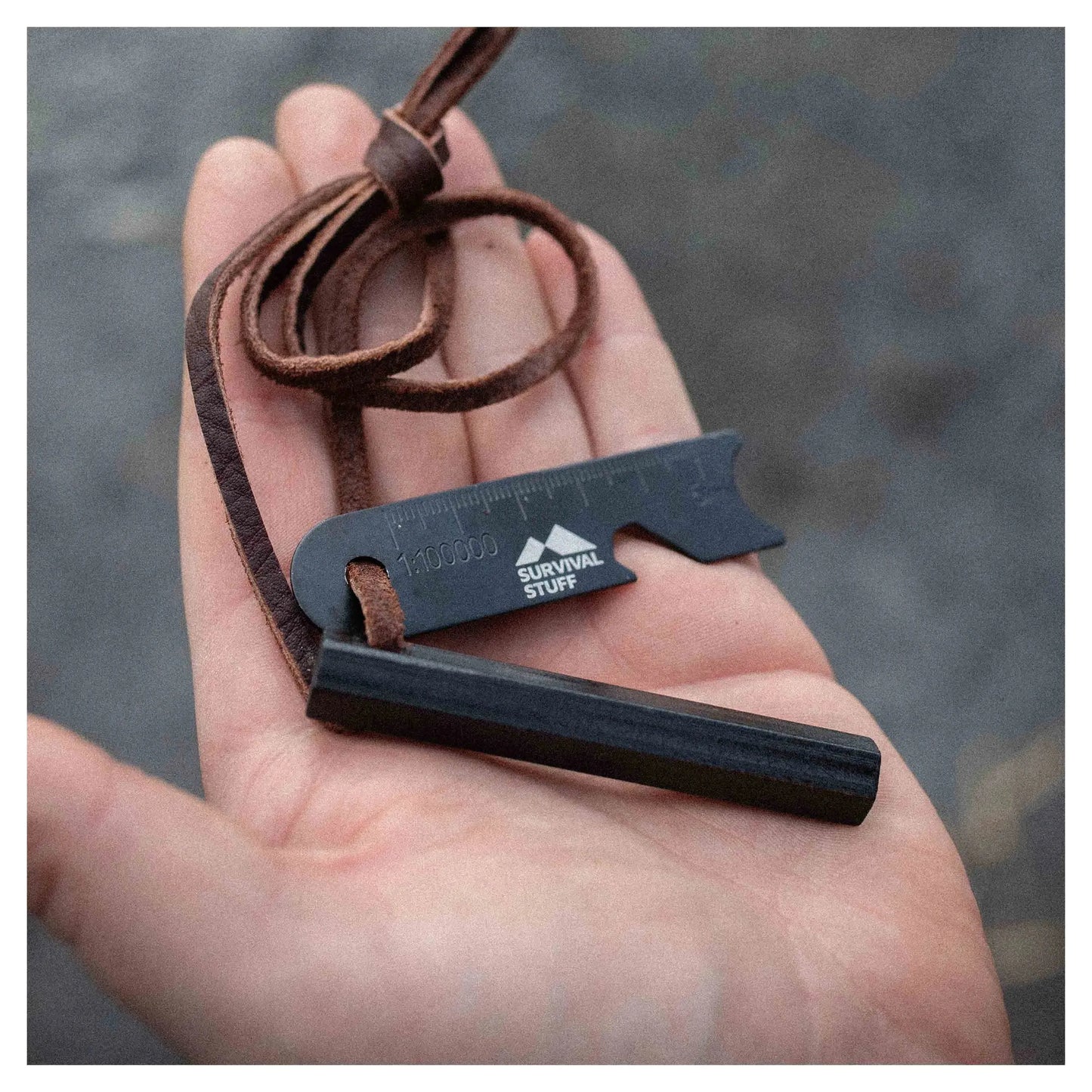 Survival Stuff Survival Stuff Feuerstahl HEXA klein schwarz - ASMC