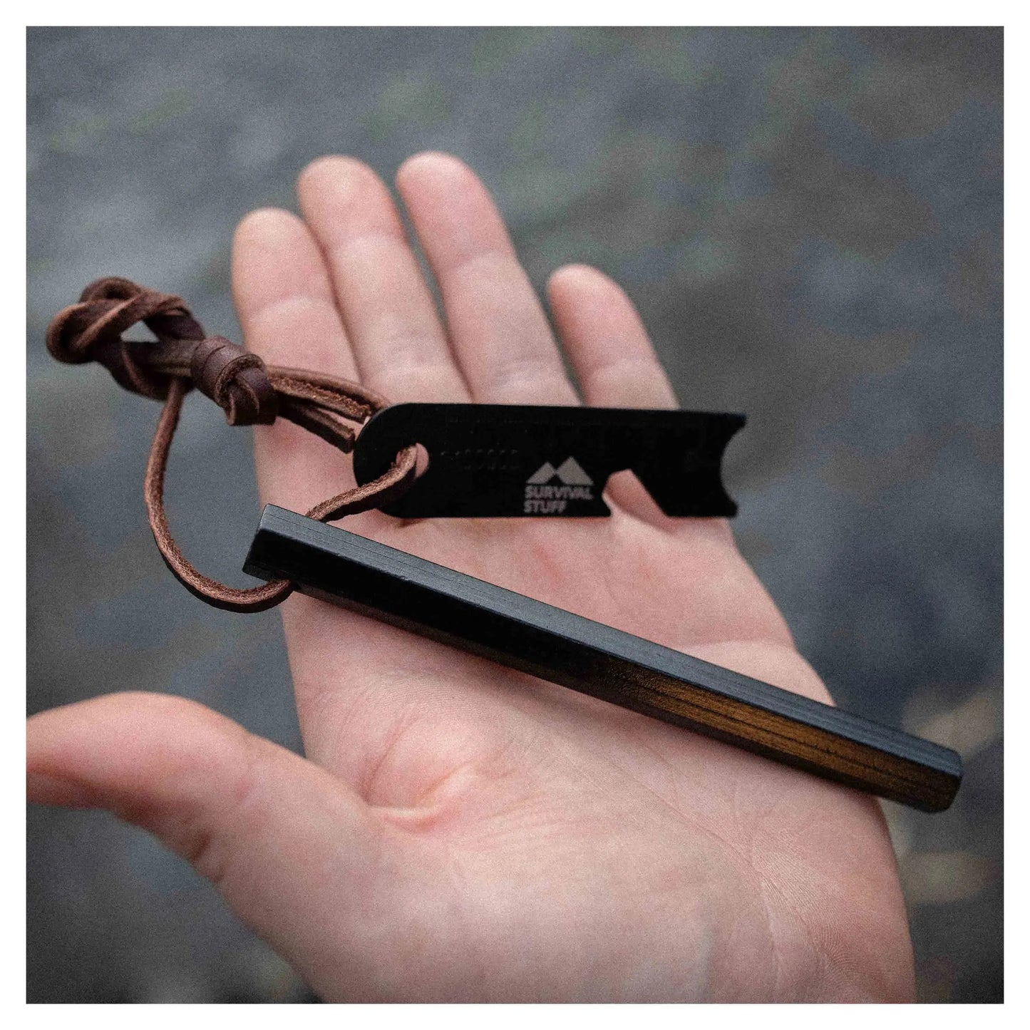Survival Stuff Survival Stuff Feuerstahl HEXA mittel schwarz - ASMC