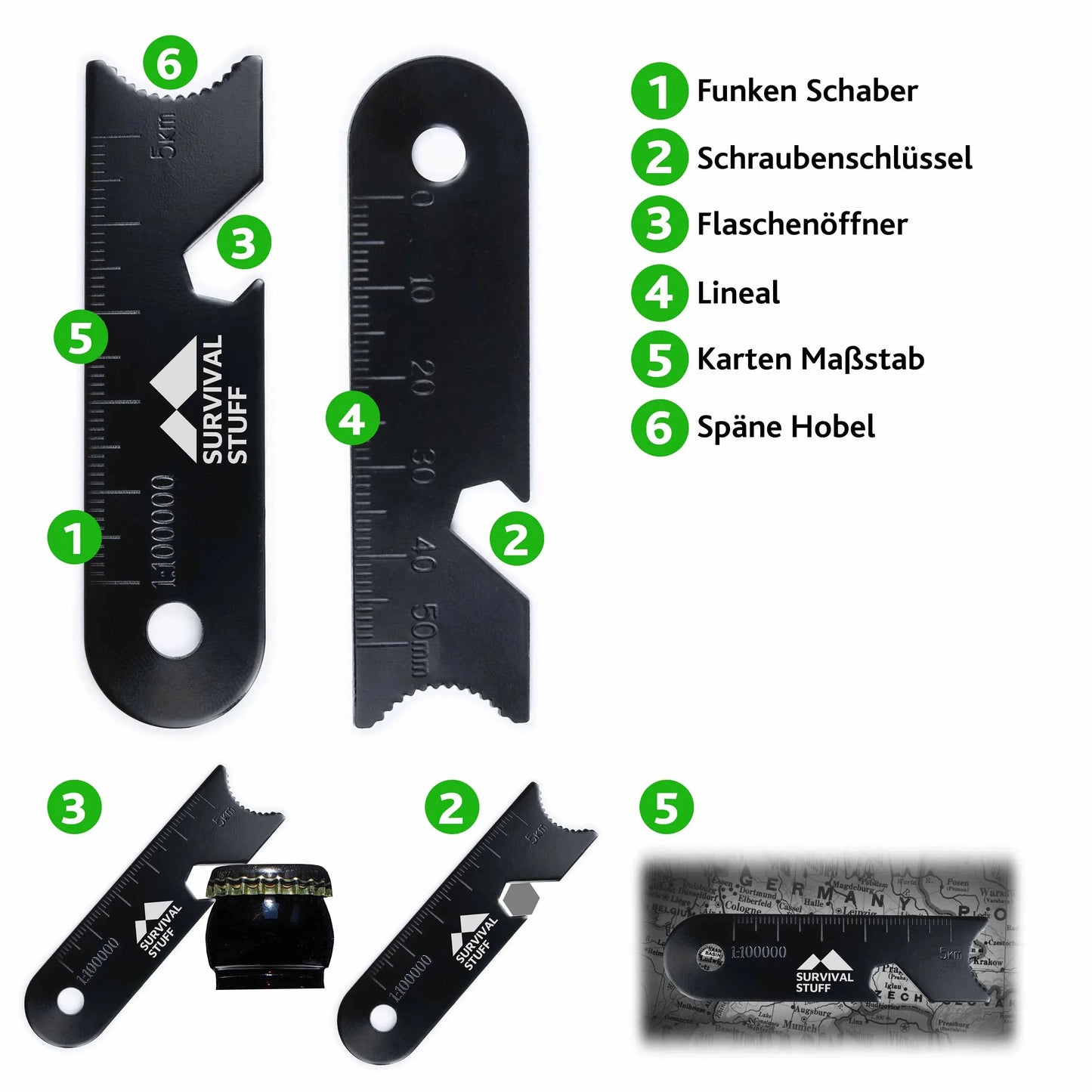 Survival Stuff Survival Stuff Feuerstahl Tann schwarz - ASMC