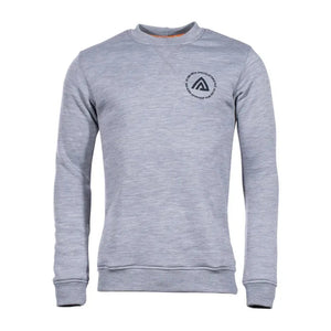 Aclima Aclima Pullover FleeceWool Crew Neck grey melange - ASMC