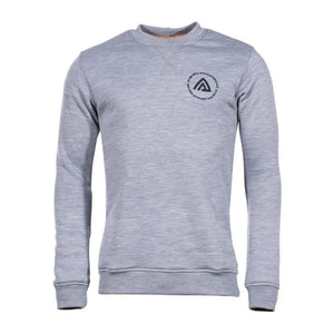 Pullover FleeceWool Crew Neck grey melange