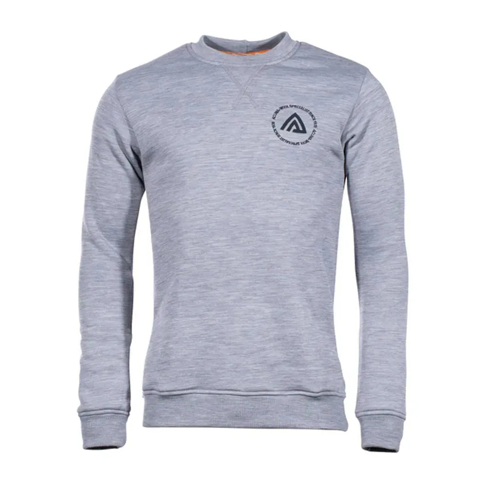 Aclima Aclima Pullover FleeceWool Crew Neck grey melange - ASMC