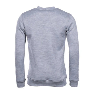 Pullover FleeceWool Crew Neck grey melange