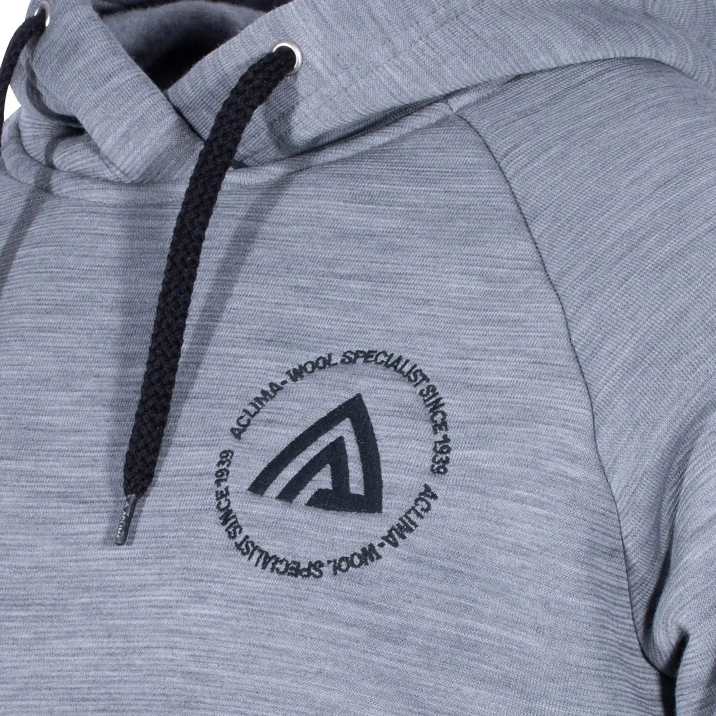 Hoodie FleeceWool grey melange