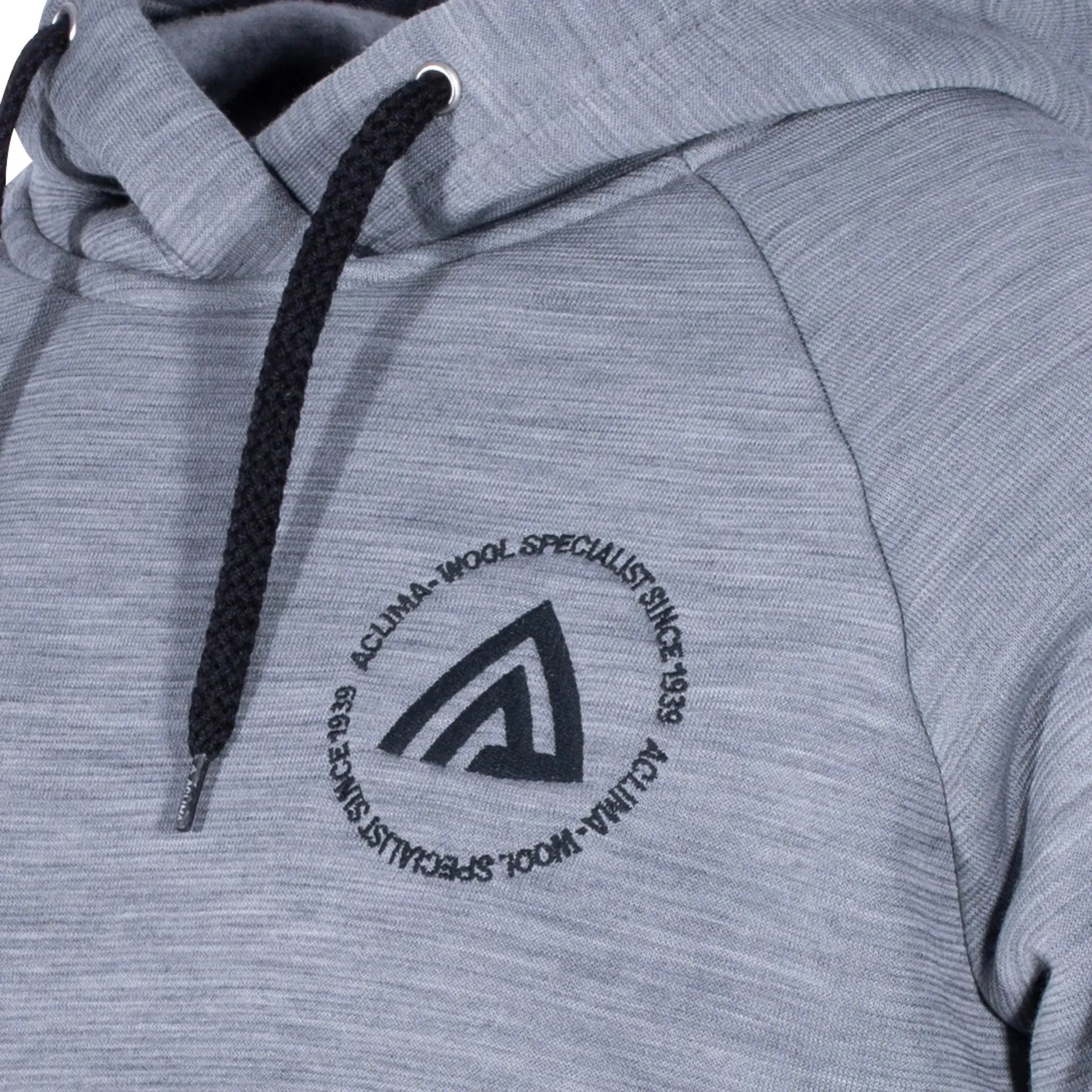Hoodie FleeceWool grey melange