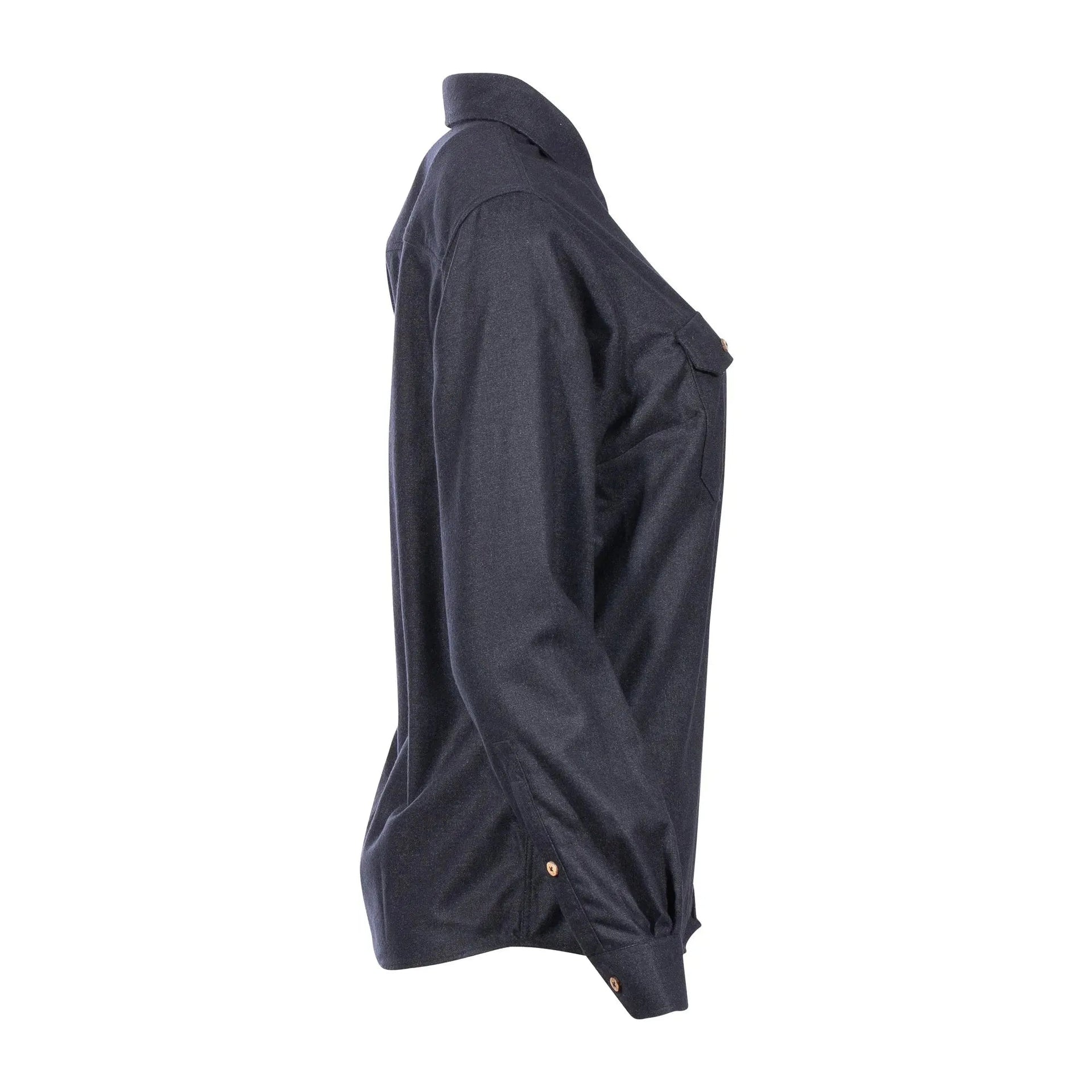 Hemd LeisureWool ReBorn dark grey melange Frauen