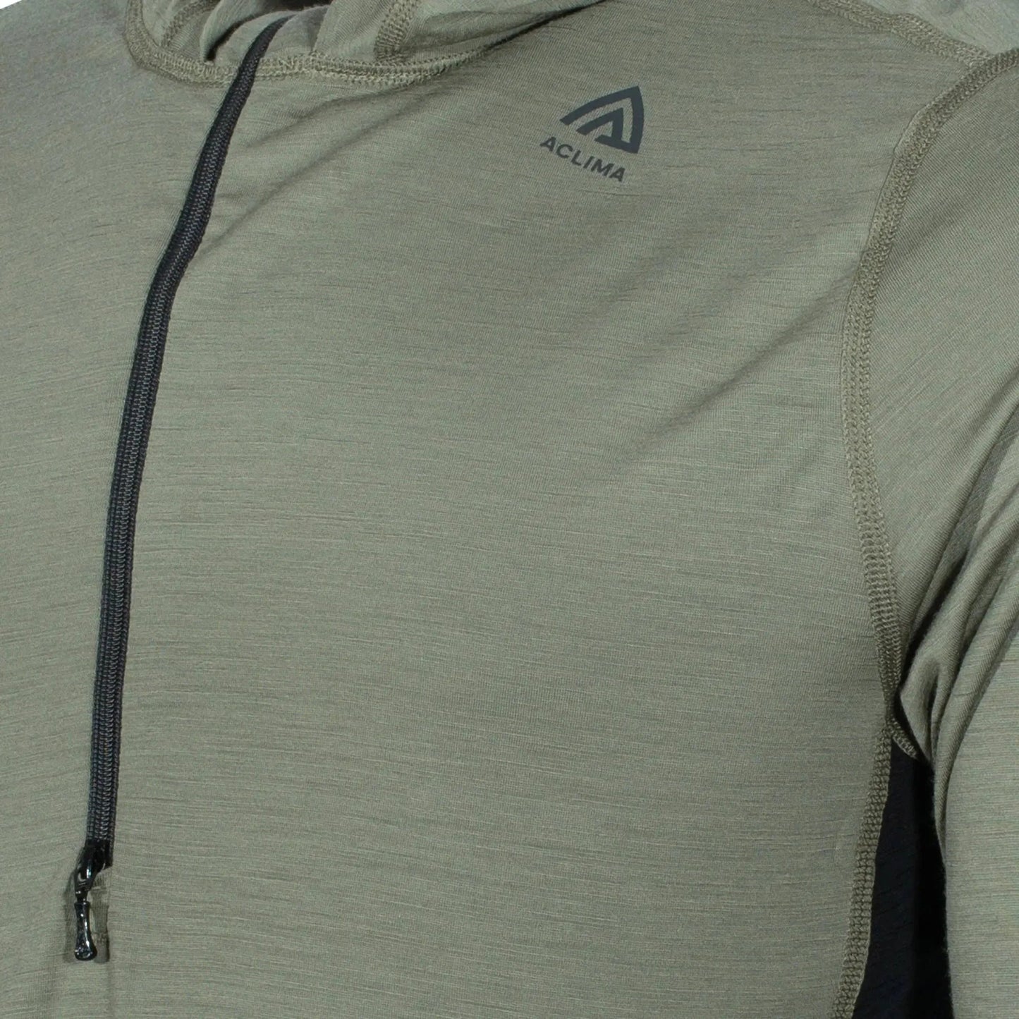 Hoodie LightWool ranger green jet black
