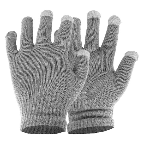 Touchscreen Herren-Handschuhe hellgrau