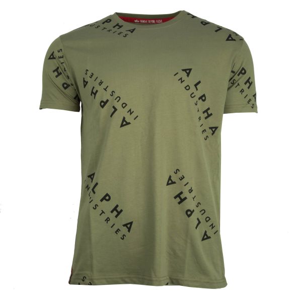 Alpha Industries T-Shirt AOP T oliv