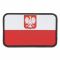 3D Patch Flagge Polen mit Wappen fullcolor