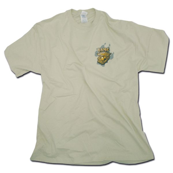T-Shirt USMC Bulldog khaki