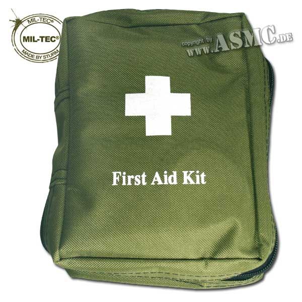 First Aid Kit Large oliv oder rot Erste Hilfe Tasche Set groß MIL-TEC Verband 