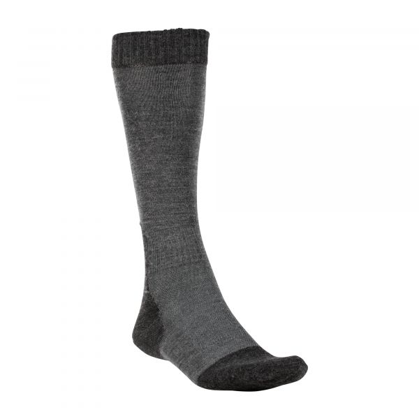 Woolpower Socken Skilled Liner Knee-High dunkelgrau schwarz