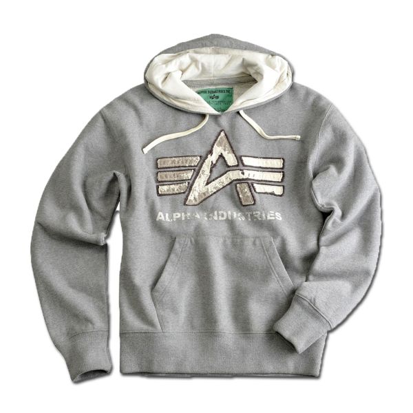 Alpha Industries Sweatshirt Big A Vintage Hoody grau