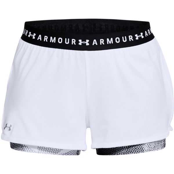 Under Armour Shorts Women 2-in-1 Print weiß schwarz