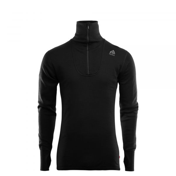 Aclima Pullover DoubleWool Polo Zip jet black