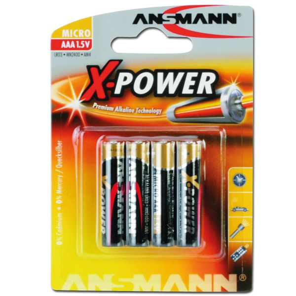 Batterie Ansmann Micro AAA X-Power 4er- Pack