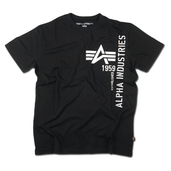 T-Shirt Alpha Basic Print 2 schwarz/weiß