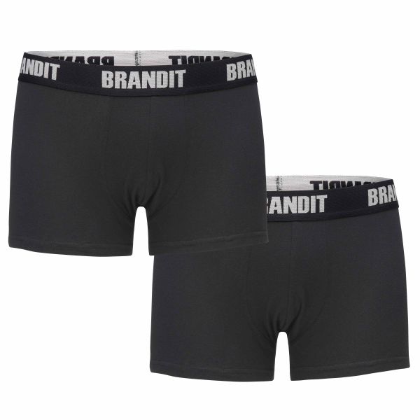 Brandit Boxershorts Logo schwarz 2er Pack