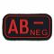 3D Blutgruppenpatch AB Neg blackmedic