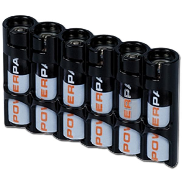 Batteriehalter Powerpax SlimLine 6 x AAA schwarz