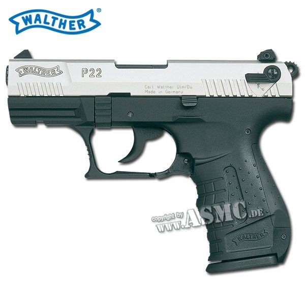 Pistole Walther P22 vernickelt