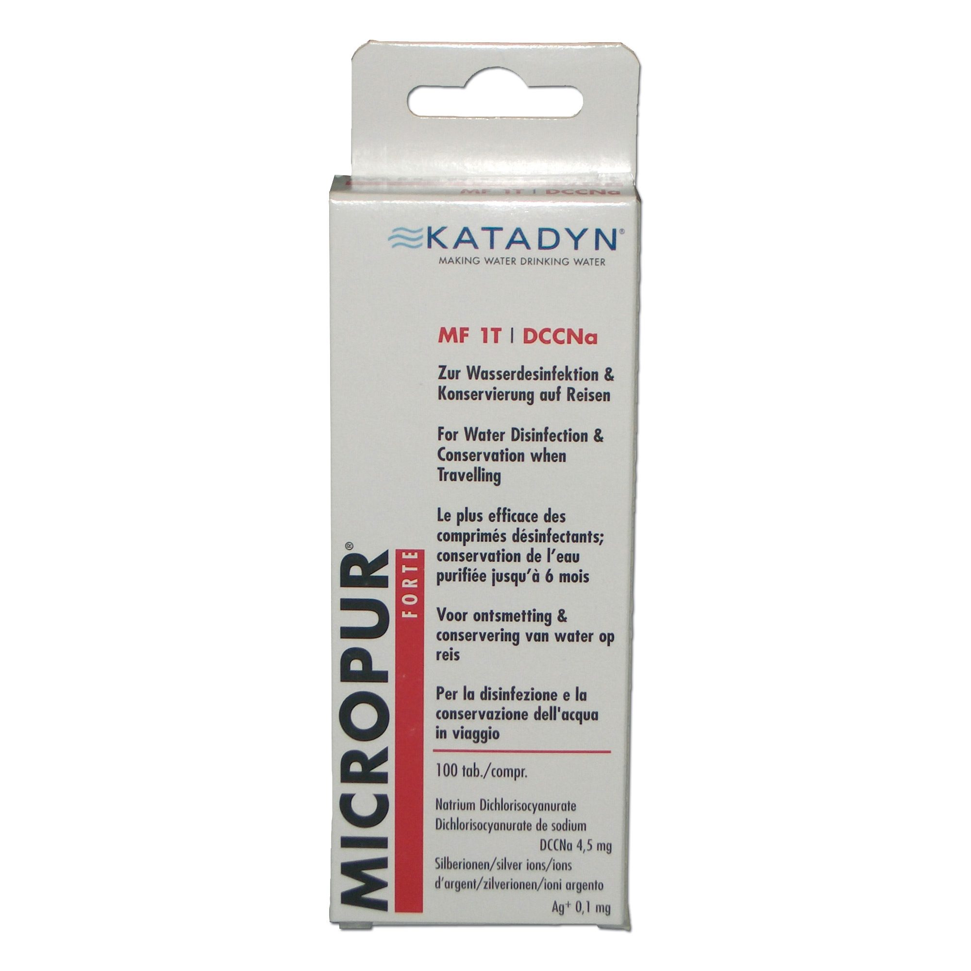 Katadyn Micropur Forte M1T 100 Tabletten Wasserentkeimungstabletten 