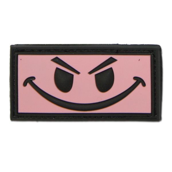 3D-Patch Evil Smiley pink
