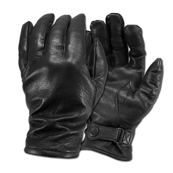BW Lederhandschuhe mit Futter Bundeswehr Handschuhe gefüttert S-XXL schwarz grau 