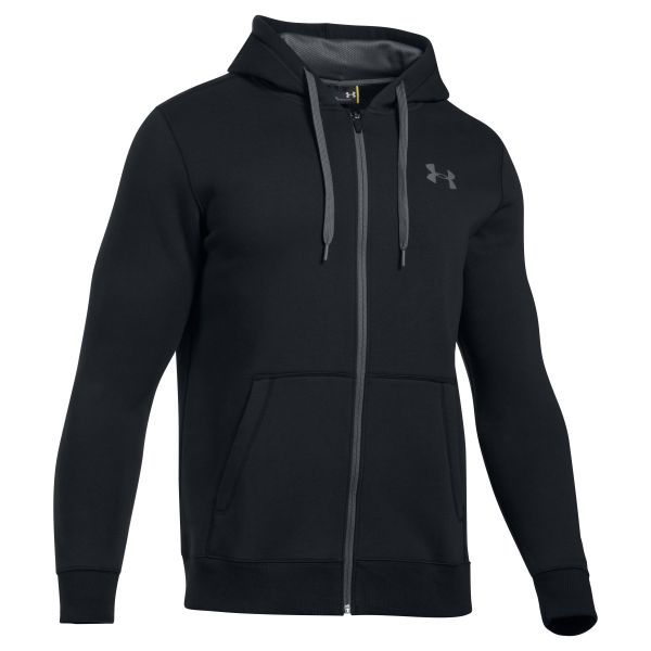 Under Armour Zip Hoodie Rival Fitted schwarz