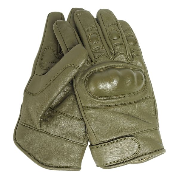 Handschuhe Tactical Gloves Leder oliv