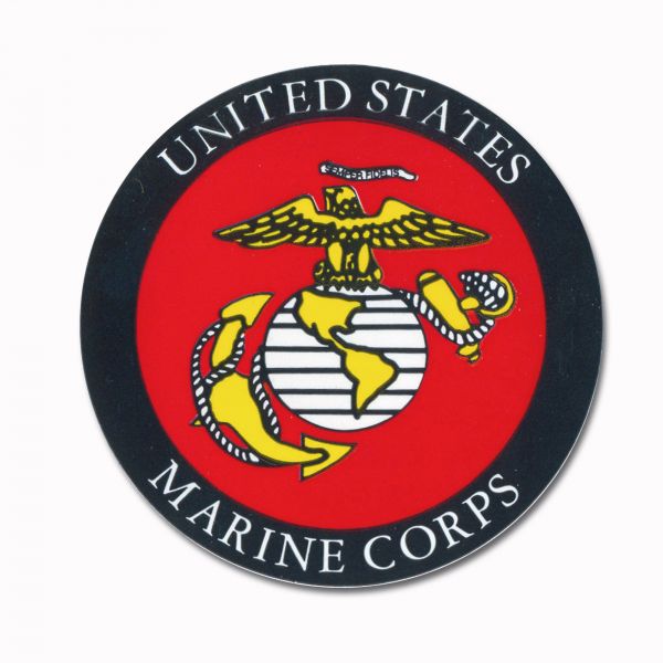 Sticker Marine Corps rund