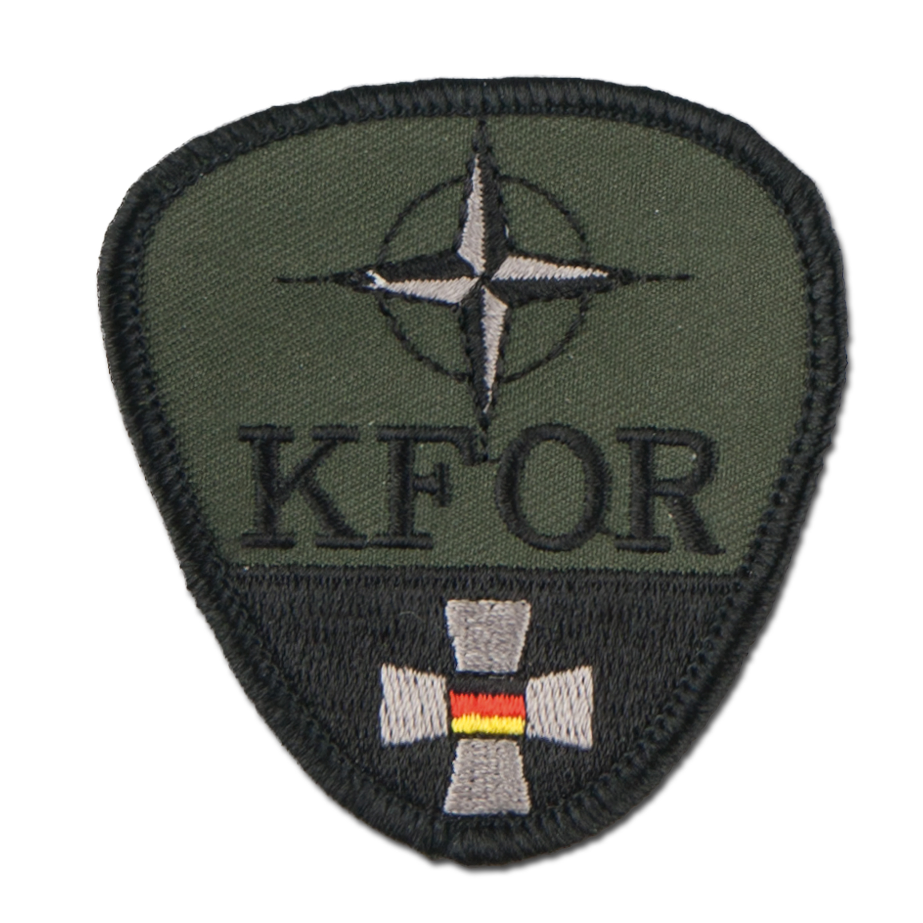 h10 Bundeswehr Verbandsabzeichen KFOR Schritbogen oliv gewebt 1 Stück 