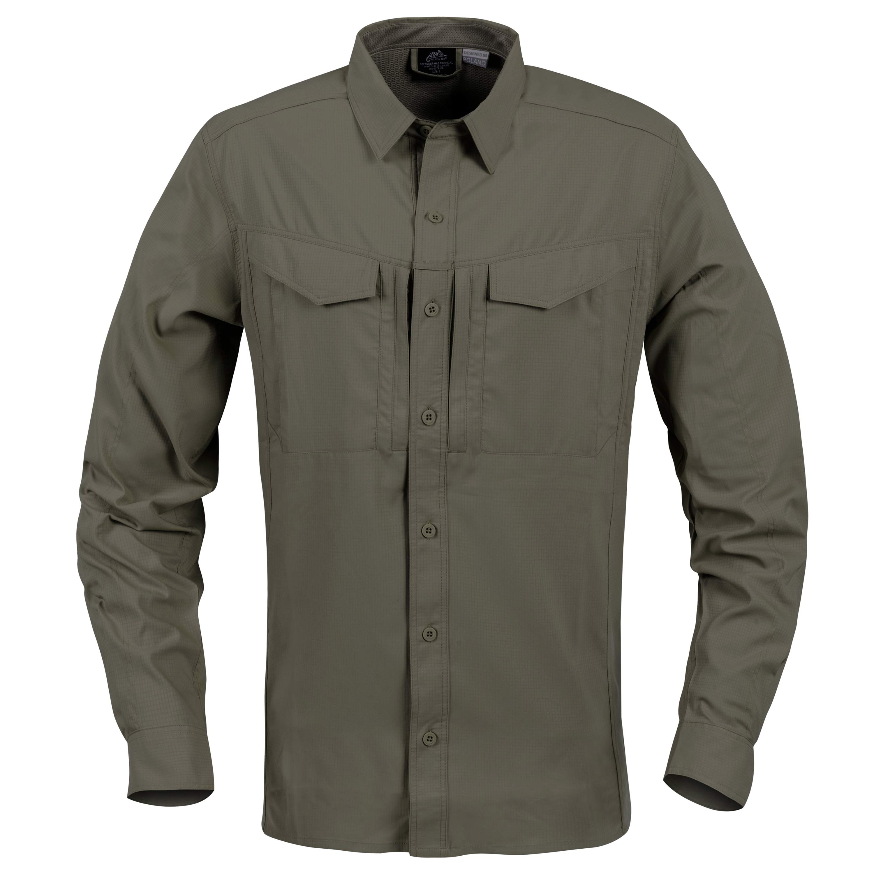 Helikon Tex Defender Short Sleeve Shirt Khaki kurzarm Hemd Canvas Stoff Outdoor 