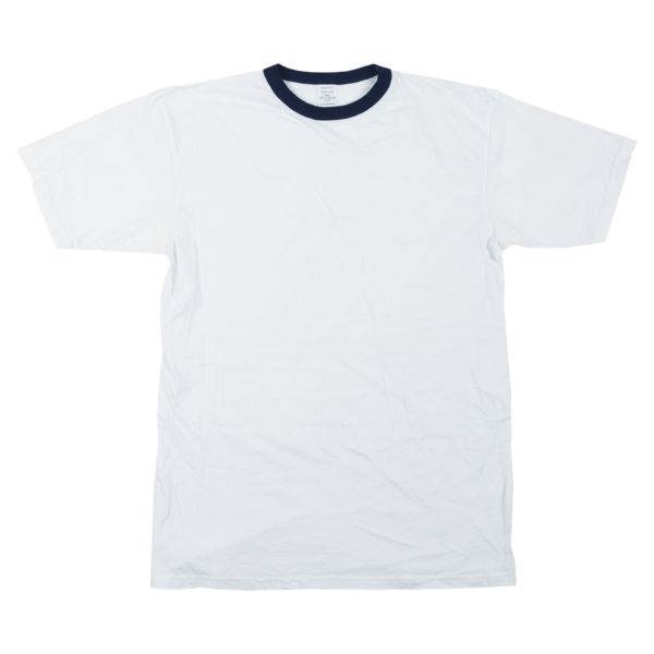 BW T-Shirt weiß blauer Rand gebraucht