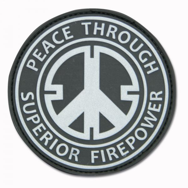 3D-Patch Peace Through Superior Firepower schwarz
